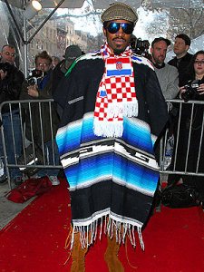 Andre wearing a Blanket
